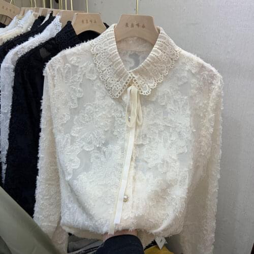 Leisure White Yellow Shirts Button Lapel Cardigan Top Lady Loose Long Sleeve Oversized Shirt Womens Blouses Autumn Blusas Mujer