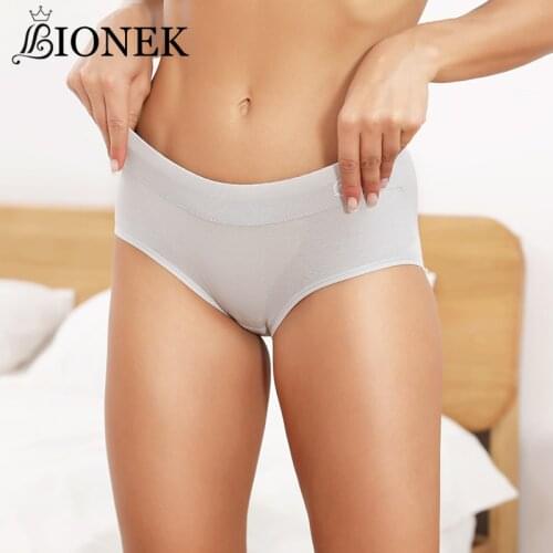 BIONEK Womens Panties Lace Underwear M-XL Sexy V Waist Briefs Girls Low-Rise Translucent Panty Women Underpants Female Lingerie