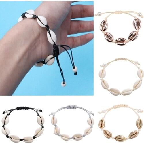 Women Shell Ankle Bracelet Natural Seashell Bracelet Jewelry Charm Barefoot Beach with Ankle strap Summer Bohemian Accessories