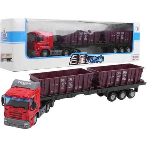 1:48 Transport Cart Carrier Vehicle Engineering Tank Container Truck Model Toy Pull-Back Highly Simulation Children Vehicle Toy