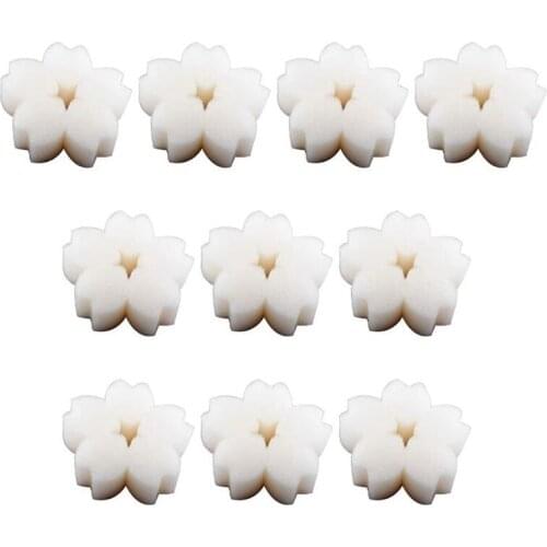 10 Pcs Scum Oil Absorbing Sponge Filter Remover Cleaning Cherry Blossoms Shaped Scum Sponge for Hot Tub Swimming Pool