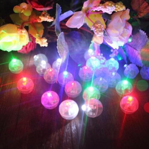 10Pcs/bag Tumbler Round Ball LED Balloon Lights Mini Christmas Wedding Flash Luminous Lantern Lamps Supplies Bar Party C7J0