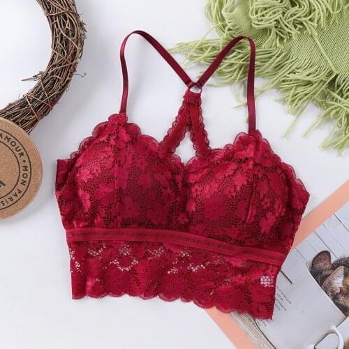 2020 New Arrival Women Lace Bra Wrapped Chest Female Bralette Push Up One-Piece Crop Wrap Tube Top Plus Size Lingerie Underwear