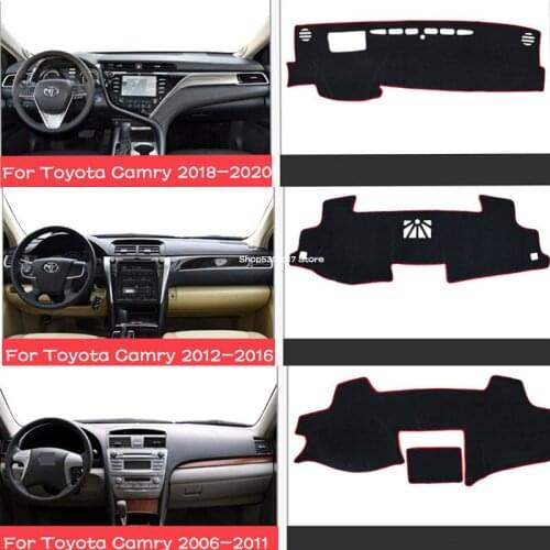 Car Centre Console Dashboard Cover Dash Mat Non-slip SunShade Pad Carpet Trim For Toyota Camry 8th 7th 6th 2019-2020 2008-2016