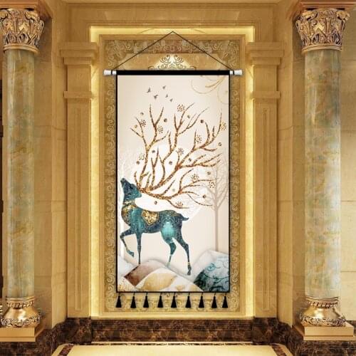 Peacock Luxury Tapestry Living Room Landscape Painting Deer Tapestry Southeast Asia Dekoracje Do Pokoju Wall Tapestry DE50GT