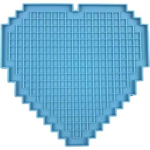 Pixel Puzzle Coaster Epoxy Resin Mold Cup Mat Tray Plate Casting Silicone Mould K3ND