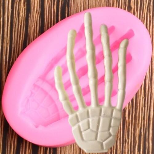 DIY Halloween Hand Bone Silicone Molds Sugarcraft Cake Decorating Tools Fondant Chocolate Mould Polymer Clay Candy Moulds