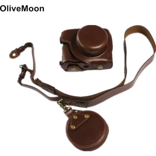 PU Camera Leather Case Cover For Panasonic Lumix LX-100 M2 LX100II With Storage Bag Battery Opening Bottom Case