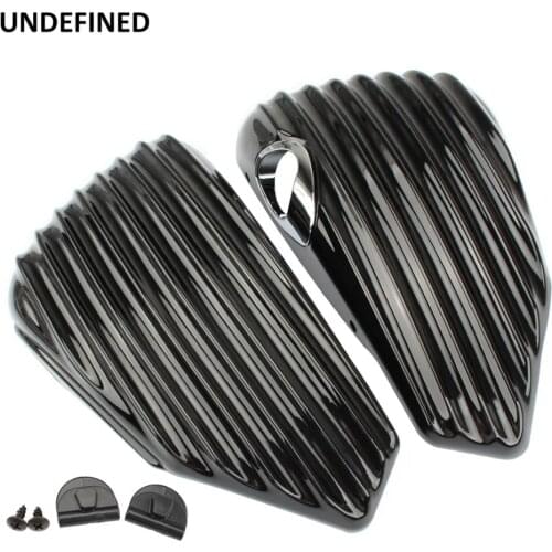 Motorcycle Battery Cover Caps Guard Left Right Battery Fairing Covers Black For Harley Sportster XL 883 XL 1200 48 72 2014-2017