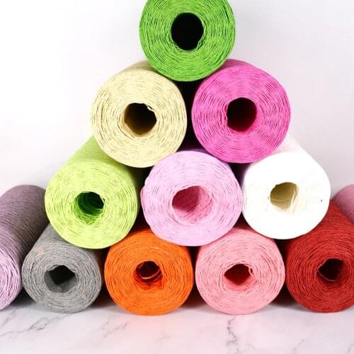 2020 New Paper Raffia Straw Thread Crochet Yarn For DIY Knitting Hat Handbags Cushions Baskets Material Rope