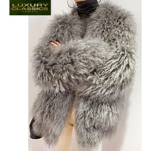 Fur Coat Female Real Winter Clothes 2021 Korean 100% Wool Coat Women Vintage Sheep Shearing Jacket Elegant Warm Top 19012