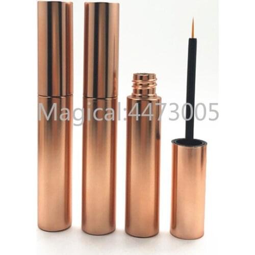 10ml 10/30/50pcs Mini Cosmetic Empty Eyelashes Tube Mascara Eyeliner Vials Bottle Makeup Rose Gold Container with Brush Plugs