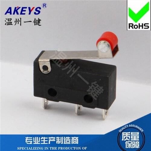 2 Pcs MS-016 mouse switch rectangular micro switch mouse button with pressure handle JL024-03 plastic red wheel