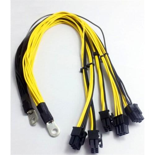 BTC Miner Bitcoin Litecoin S7 S9 S11 power supply to 5* PCI-E 6pin GPU Graphics Card Splitter Power Cable