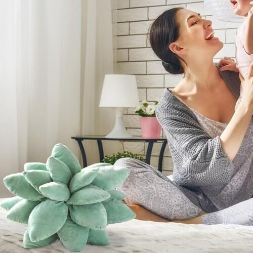 Succulent Cactus Succulent Throw Pillow Decor For Garden Green Lovers Cute Accent Succulents Sleeping Seat Pillow Cushion
