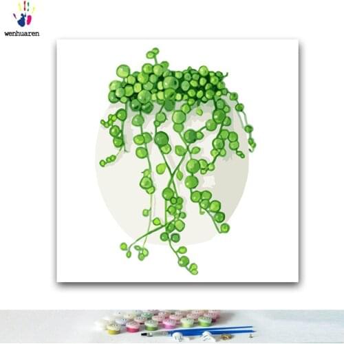 DIY colorings pictures by numbers with colors Lysimachia christinae Hance picture drawing painting by numbers framed Home