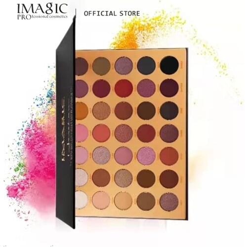 IMAGIC 35 Color Eyeshadow Palette Waterproof Matte Glitter Eye Shadow Primer Luminous Syeshadow Palette Official Product