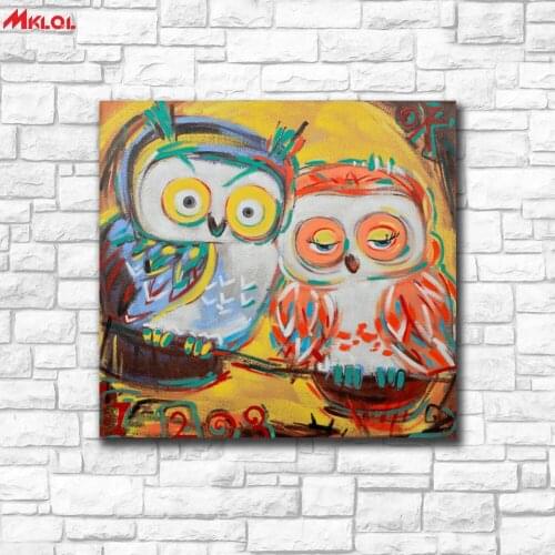 Lovers Owl Oil Painting Wall Art Picture Paiting Canvas Paints Home Decor Abstract Print Painting Modern Wall Decor