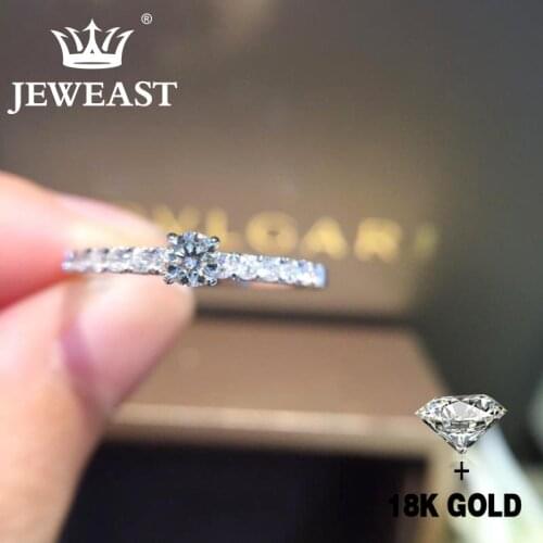 Natural Diamond 18K Gold Pure Gold Ring Beautiful Gemstone Ring Good Upscale Trendy Classic Party Fine Jewelry Hot Sell New 2020