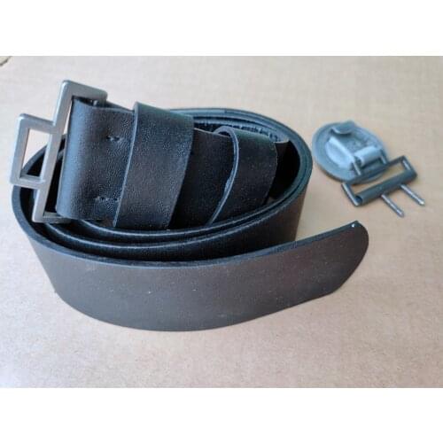 WWII WW2 GERMAN ARMY WH OFFICER LEATHER SERVICE EQUIPMENT BELT WITH BUCKLE Military War Reenactments