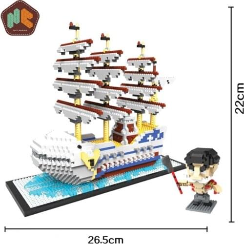 HC Mini Blocks Anime One Piece DIY Building Bricks Black Pearl 3D Model Toy Boat Christmas Kids Present Boy Gifts 9034