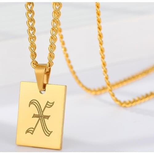 Minimalism Letter Of The Alphabet Necklace Stainless Steel Initials Necklace Womens Fashion Accessories 2020 Best Friend Gifts