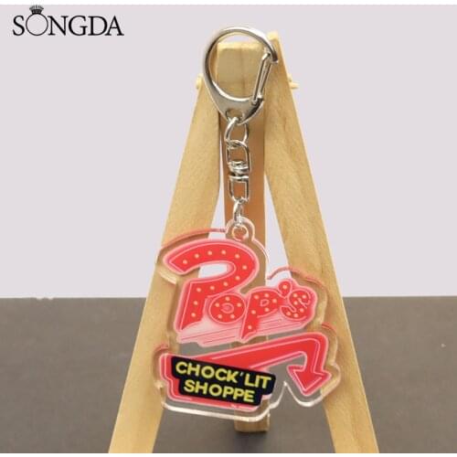 Fashion Mysteries of Riverdale Acrylic Keychain South Side Serpents Pop Punk Two-Sided Keyring Unisex Jewelry Decorations Gift