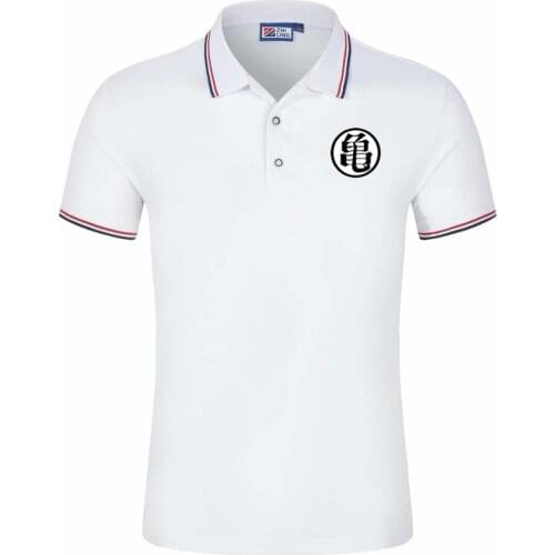 2020 New Mens Polo Shirt Super Cute Goku Retro Anime Mens Lapel Short Sleeve Polos Print Shirt