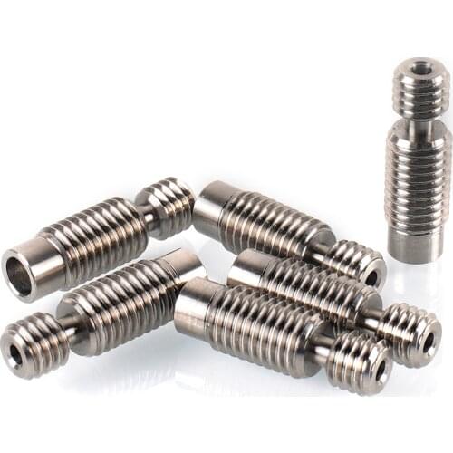 MEGA 2pcs E3D V6 Titanium Alloy Throat Heat break Anti Corrosion 3D Printer Part For Remote Extruder 1.75mm Filament Full Metal