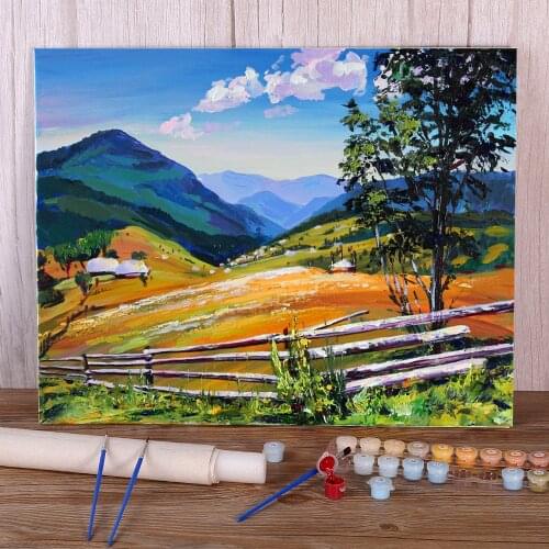 Landscape Carpathians Paint By Numbers Set Oil Paints 50*70 Painting On Canvas New Design Crafts For Adults Wholesale
