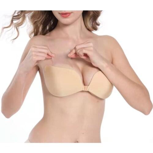 Women Breast Petals Invisible Bra Silicone Nipple Covers Push Up Invisible Bra Top Reusable Adhesive Tape Bra
