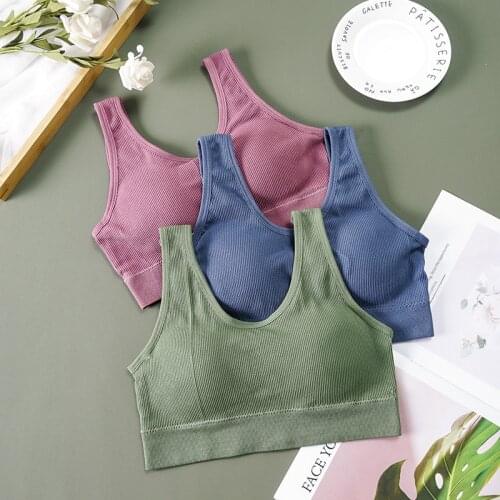 Women Sports Bra back bra Thread Padded Shockproof Gym Fitness Running Sport Brassiere Tops Push Up Bras Sports Bra Crop Top