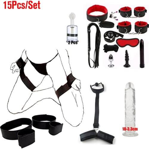 16 pcs set Sex Toys for Couples Bondage Vibrators BDSM Slave Vibrator Plug Flirt Games Toys for Women Men