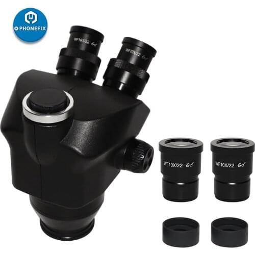 2020 Black Color Simul Focal 7X-45X 3.5X-90X Trinocular Microscope 0.5x 2.0x Auxiliary Lens+ Zoom Stereo Microscope Head