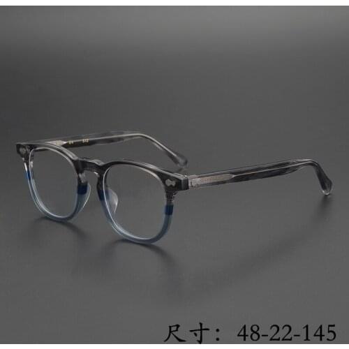 2021 New Vintage Acetate Myopia Eyeglass Frame Hand TVR512 Made Women Men Retro Classical Small Oval Type High Level Quality