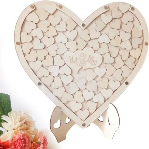 38x39cm Wedding Guest Book Drop Box Guestbook Alternative Blank Hearts Free Guest Sign Wedding Event Decoration Signature Decor