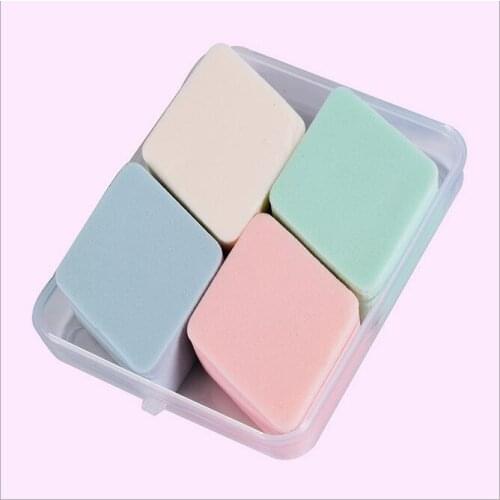 4Pcs colourful Soft Makeup puff Blender Face Sponge Flawless Smooth Powder Puff make up tool packed in box YL020