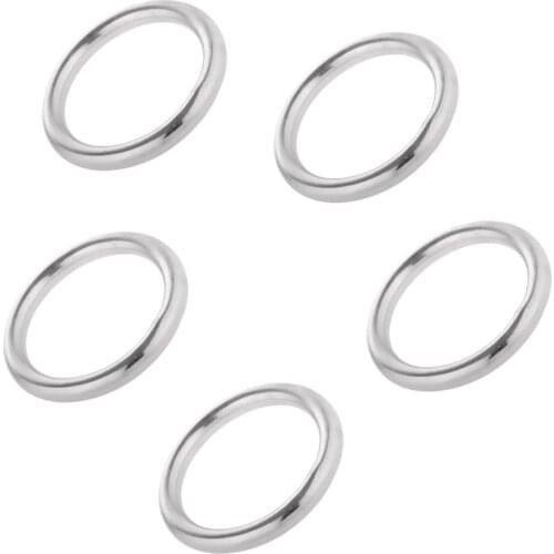 5pcs/set Polished Universal 304 Steel Round O Rings Bracket 15/ 20/ 25/ 30/ 35mm