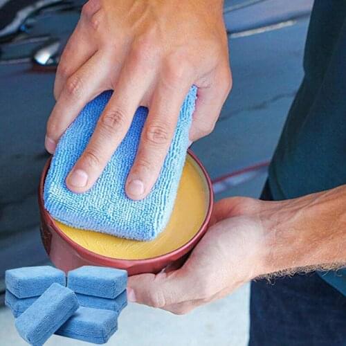 5Pcs Clean Buffer Car Cleaning Foam Applicator Car Wax Sponge Dust Remove Auto Care Polishing Pad Soft Vehicle Accessories