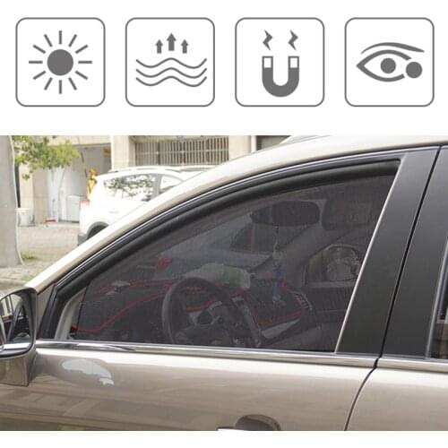 Car Blinds Car Accessories 1pcs Magnetic Car Side Window Sun Shade UV Protection Curtain Sunshade Mesh Sun Visor Summer Protect