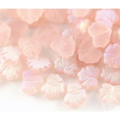 1 Bag Autumn Theme Czech Glass Beads Multicolor Mini Maple Leaf Beads Fashion Bracelet Necklace DIY Jewelry Making Findings