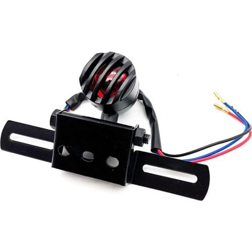 Black Motorcycle Brake Stop Rear Tail Light Taillight Indicator Signal Lamp