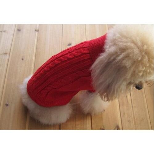 Cheap Keep Warm Winter Dog Clothing Comfortable Pet Knit Sweater Cute Dog Clothes In Winter Dog Coat 5 Size Supply