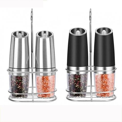 Electric Grinder Seasoning Grinding Stainless Steel Electric Pepper Grinder Salt Pepper Grinder Kitchen Tool Cooking Accessories