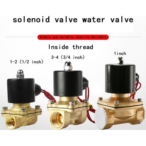 Solenoid Valve Water Valve 220V Normally Closed Switching Valve Control Valve Electrically Controlled Water Valve 1 Pcs