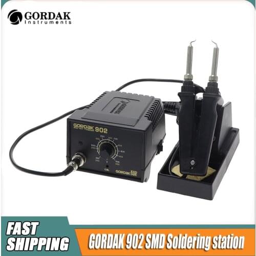 GORDAK 902 110V/220V 75w SMD Tweezers Soldering Station Iron ESD Anti-static Adjustable Temperature Control Thermostat 900M TIP