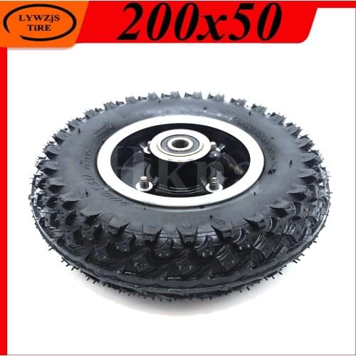 200x50 Wheel Off-road Tire for Electric Scooter Razor E100 E150 E200 Espark Crazy Cart Scooters 8 Inch Antiskid Tire Wheel Parts