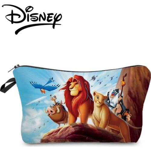 Disney The Lion King Printing Cosmetic Bags Bright Colors Storage Bag High Quality Cartoon Women Makeup Bag Gift Mini Candy Bag