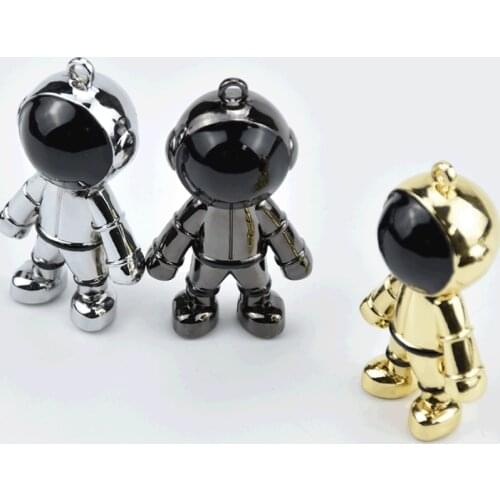 Creative Cute Astronaut Cartoon Three-dimensional Animation Astronaut Metal Car Keychain Pendant Manufacturer Custom Wholesale