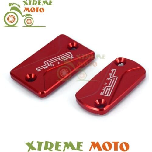 CNC Red Motorcycle Front And Rear Brake Reservoir Fluid Cover Cap For CRF250 L CRF250M 2012 2013 2014 2015 Motocross Dirt Bike